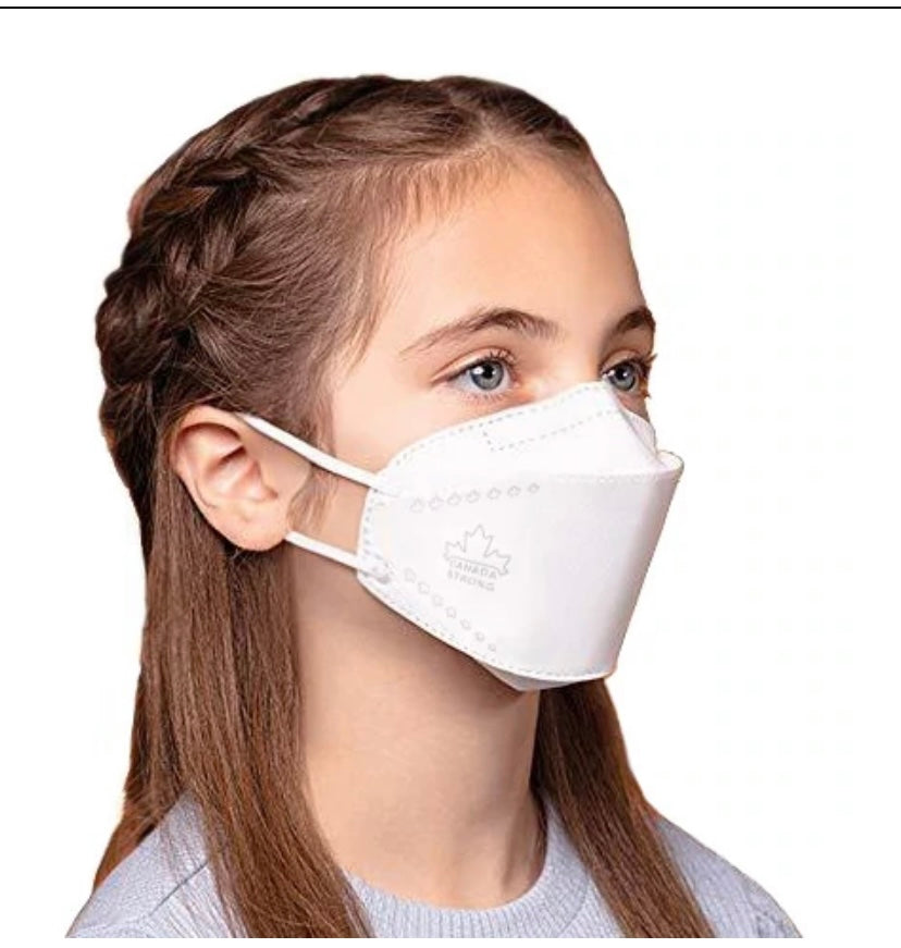 CA-N95 KIDS White Disposable Respirator Mask - Made in Canada - 95PFE (10-pack)